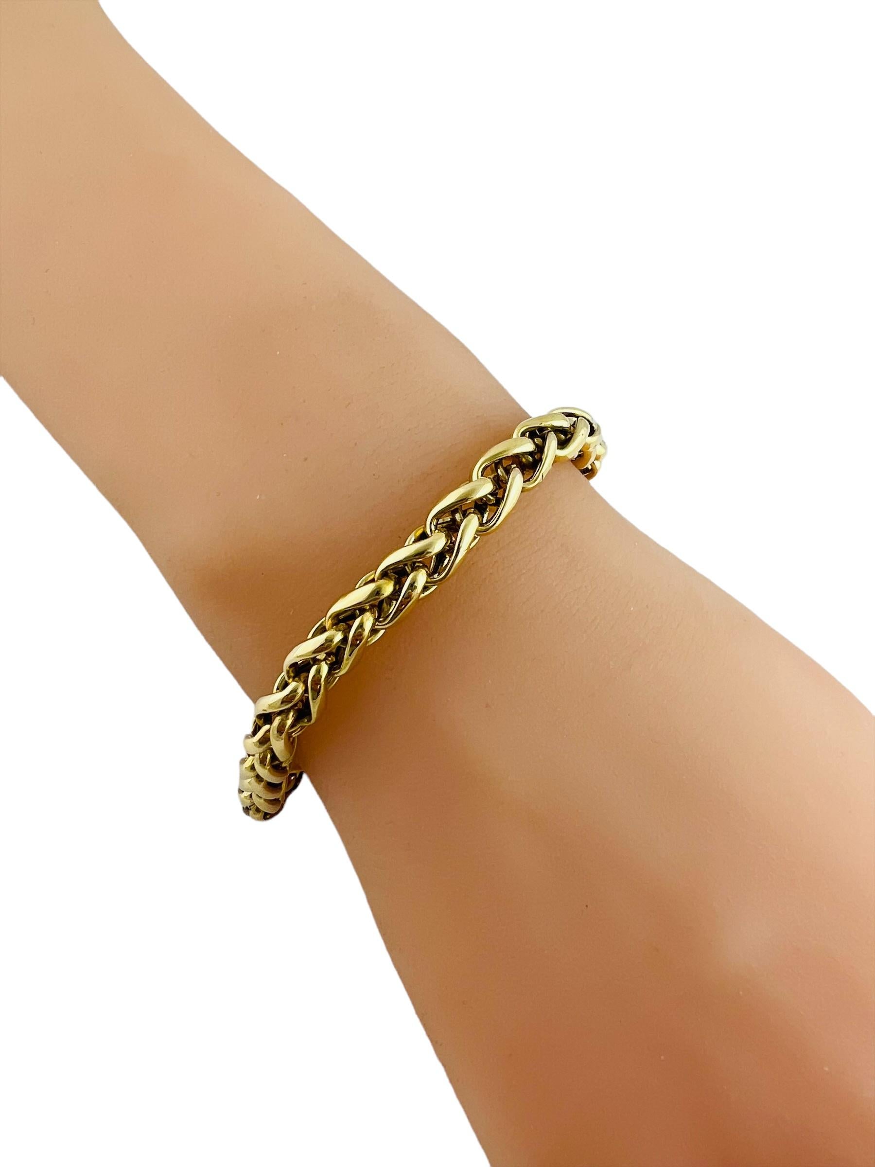 Tiffany & Co. 18K Yellow Gold Braided Wheat Bracelet w/box 4