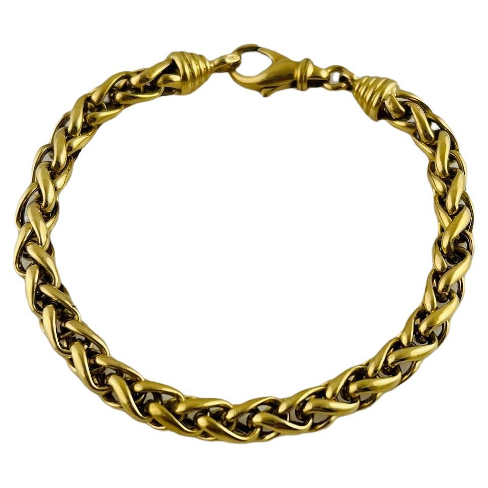 Tiffany & Co. 18K Yellow Gold Braided Wheat Bracelet w/box