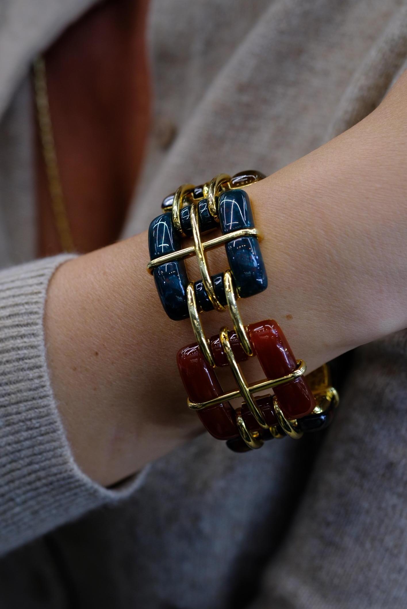 Tiffany & Co. Bracelet Byscayne en or jaune 18K en vente 8