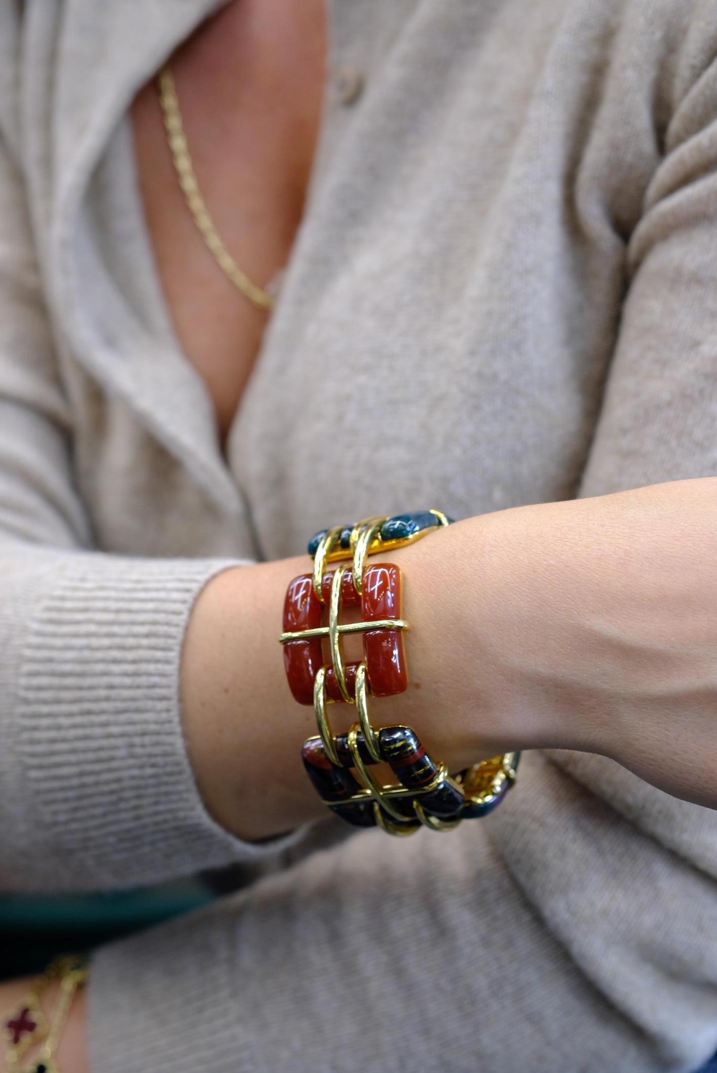 Tiffany & Co. Bracelet Byscayne en or jaune 18K en vente 4