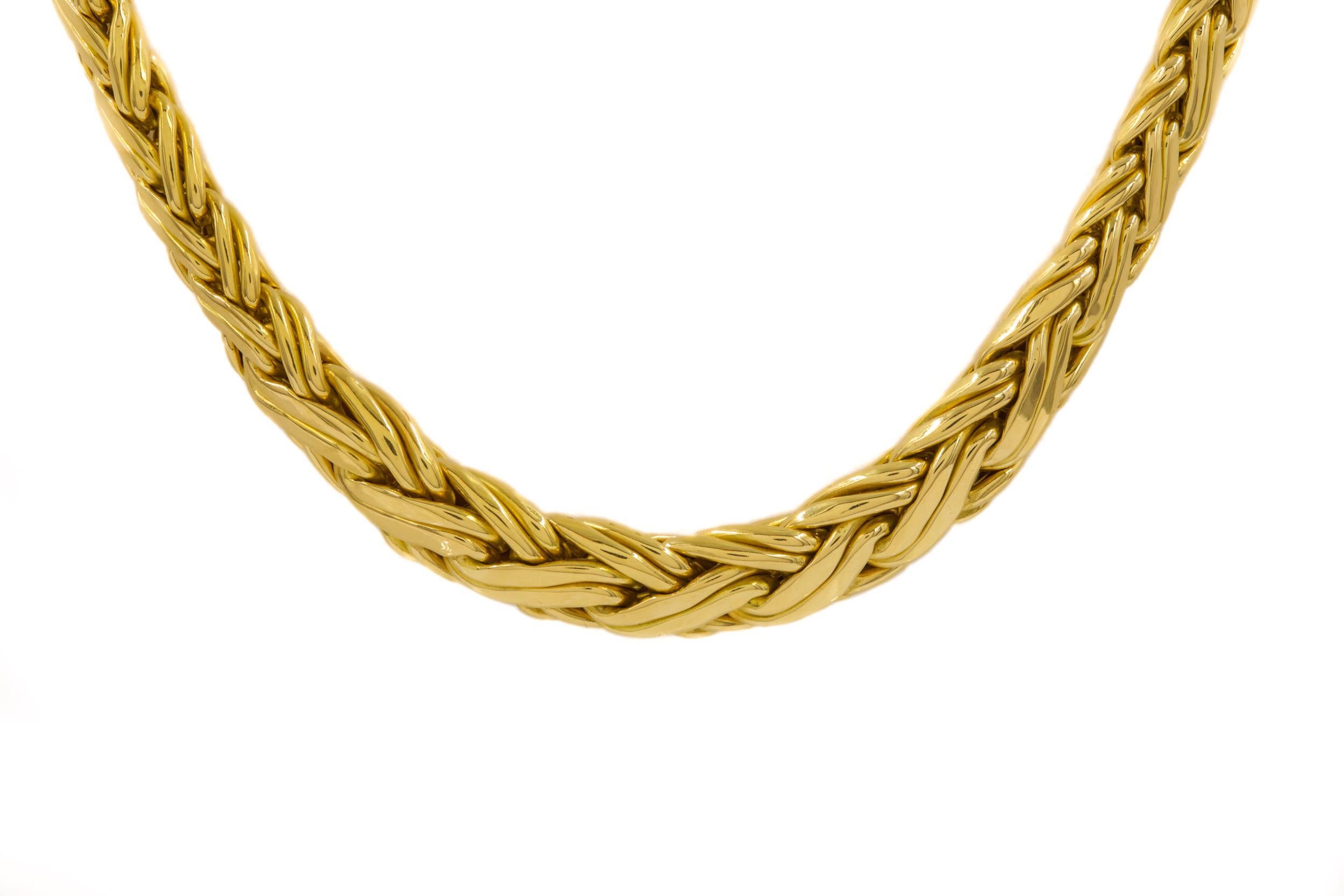 Tiffany & Co. 18k Yellow Gold Byzantine Woven Necklace 1