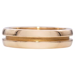 Fascia nuziale da uomo con canale in oro giallo 18k di Tiffany & Co.