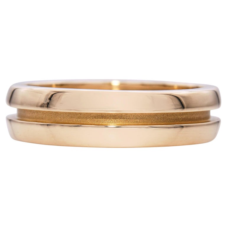 Tiffany and 18k Yellow Gold Channel Men's Wedding Band For