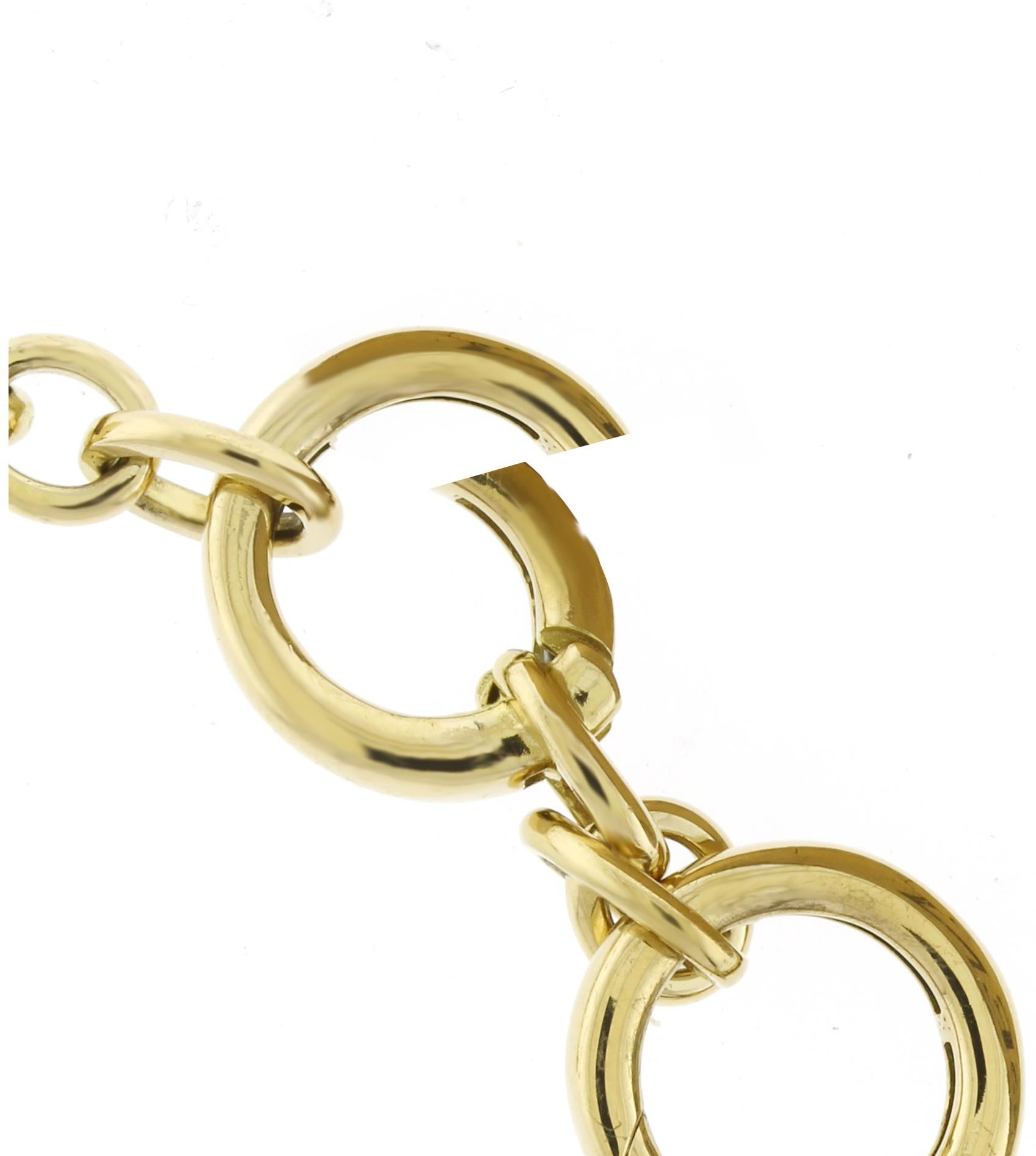 Tiffany & Co. 18k Yellow Gold Charm Bracelet with Diamond Egg Locket en vente 1