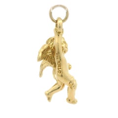 Tiffany & Co. 18k Yellow Gold Cherub Angle Charm Pendant