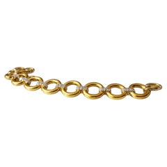 Tiffany & Co 18K Yellow Gold Circle Link Diamond Bracelet