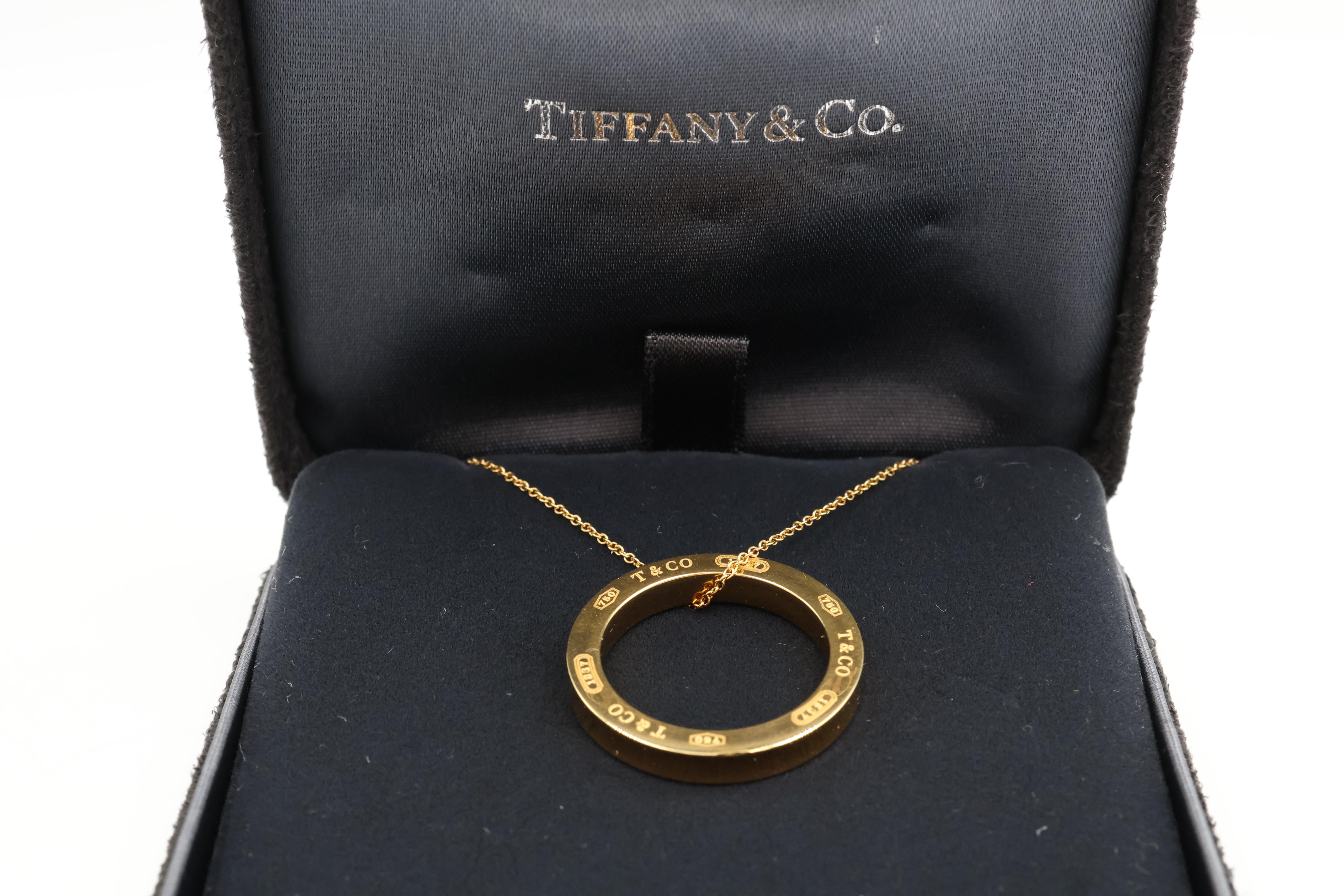 Collar Colgante Círculo Oro Amarillo 18k Tiffany & Co. en venta 3