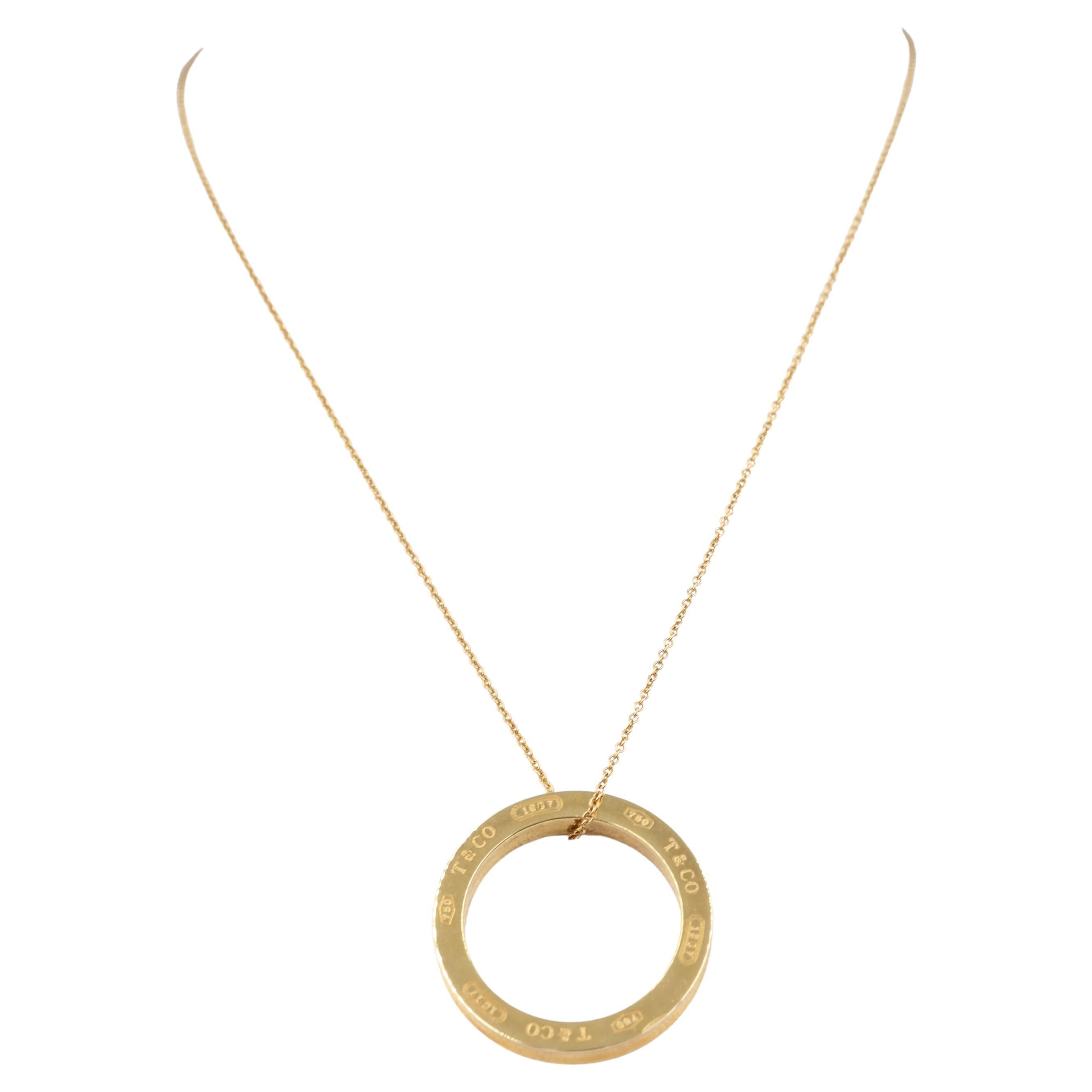 Collar Colgante Círculo Oro Amarillo 18k Tiffany & Co. en venta