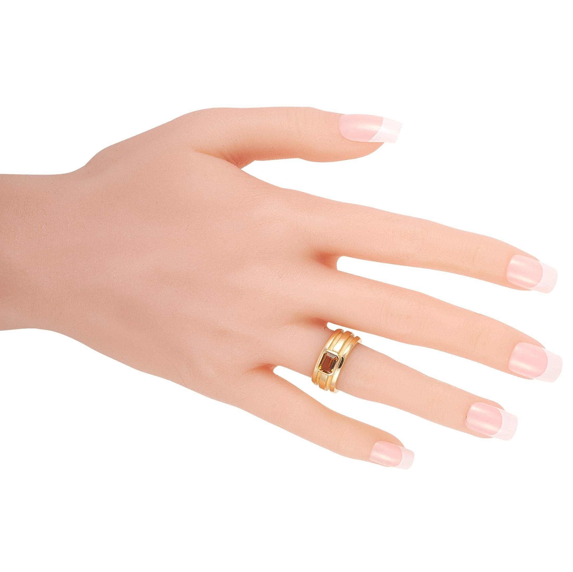 Mixed Cut Tiffany & Co. 18 Karat Yellow Gold Citrine Ring