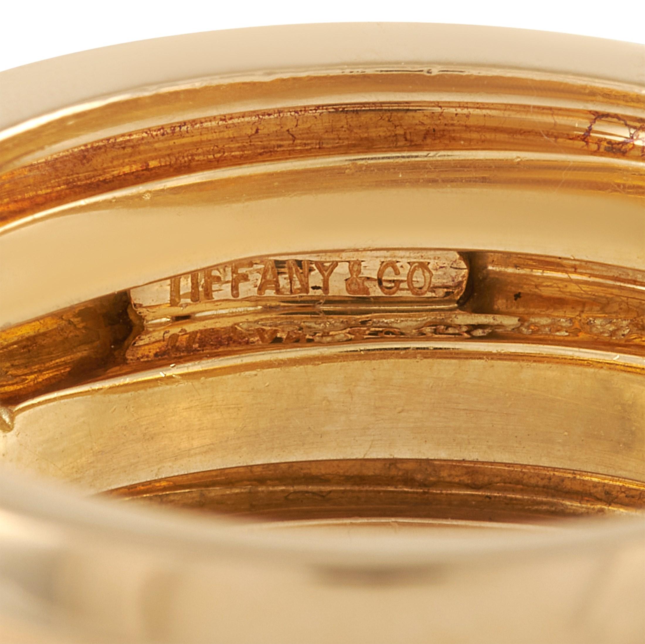 Tiffany & Co. 18 Karat Yellow Gold Citrine Ring In Excellent Condition In Southampton, PA