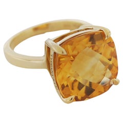 Tiffany & Co. 18K Yellow Gold Citrine Sparklers Cocktail Ring