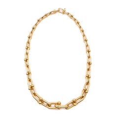 Tiffany & Co. 18 Karat Yellow Gold City HardWear Graduated Link Necklace