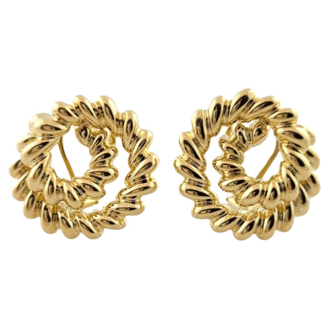 Tiffany & Co. 18K Yellow Gold Coiled Rope Clip on Earrings #15836 For Sale