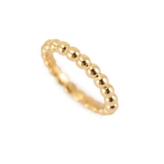 Tiffany & Co. 18K Yellow Gold Comfort-Fit Shank Ball Ziegfeld Beaded Band Ring