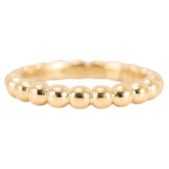 Tiffany & Co. 18K Yellow Gold Comfort-Fit Shank Ball Ziegfeld Beaded Band Ring
