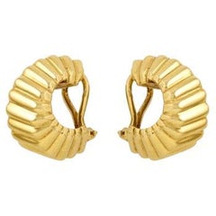 Tiffany & Co. 18k Yellow Gold Cordis Hoop Earrings