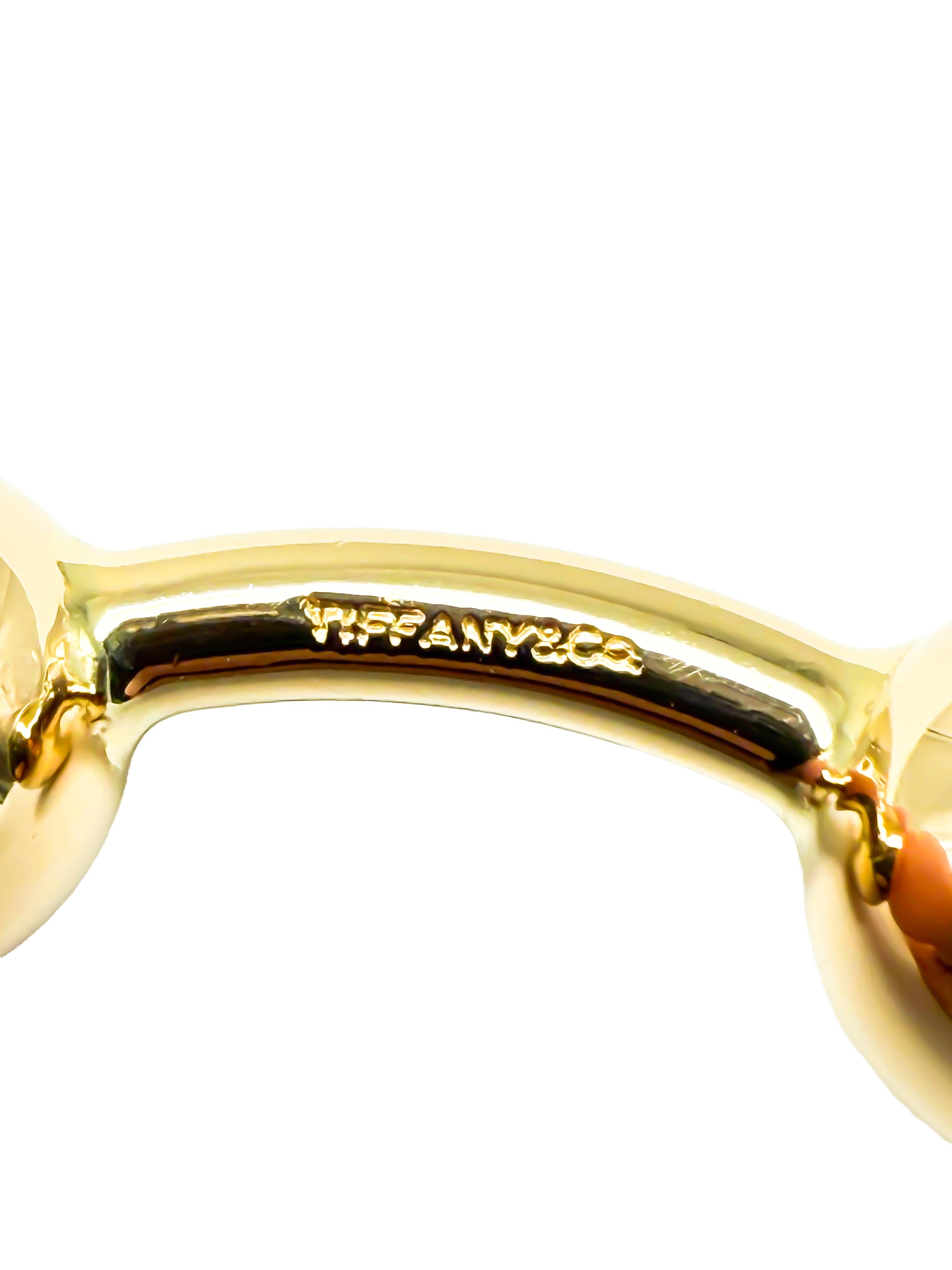 Gemelos de oro amarillo de 18 quilates Tiffany & Co. Moderno en venta