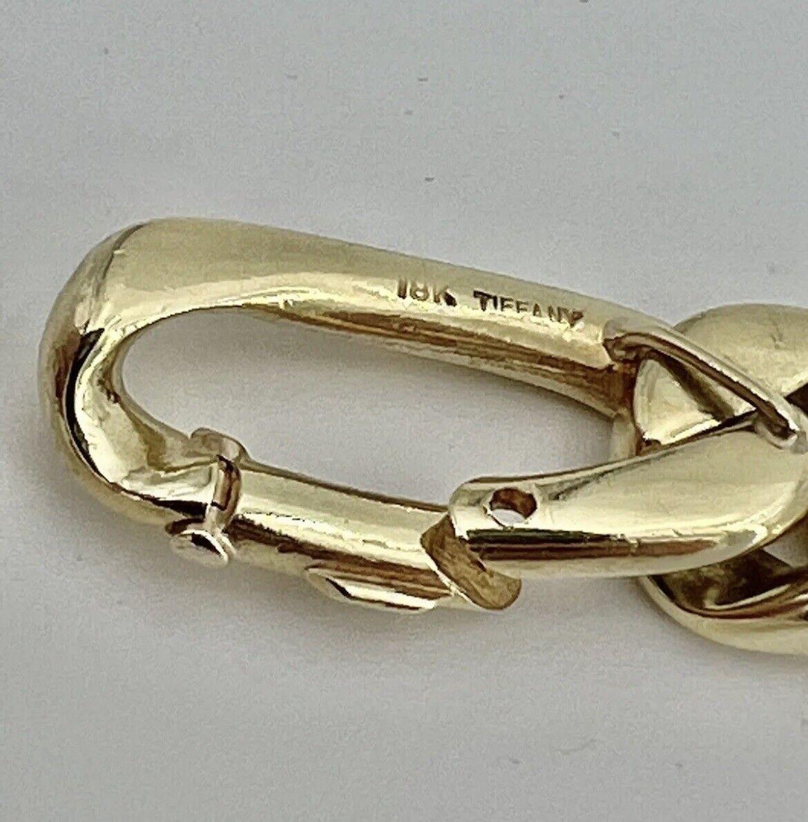 Women's or Men's Tiffany & Co. 18k Yellow Gold Curb Link Bracelet Vintage, Circa 1960s