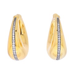 Tiffany & Co. 18K Yellow Gold Diamond Across Earrings