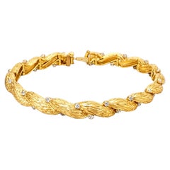 Tiffany & Co. 18K Yellow Gold Diamond Bracelet Round Diamonds