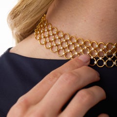 Tiffany & Co. 18k yellow gold diamond choker necklace