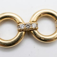 Tiffany & Co. 18k Yellow Gold Diamond Circle Link Bracelet