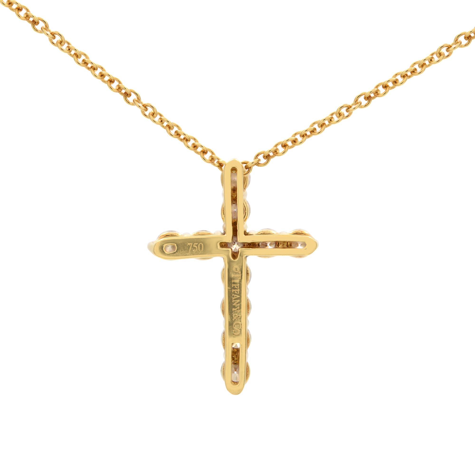 tiffany diamond cross necklace