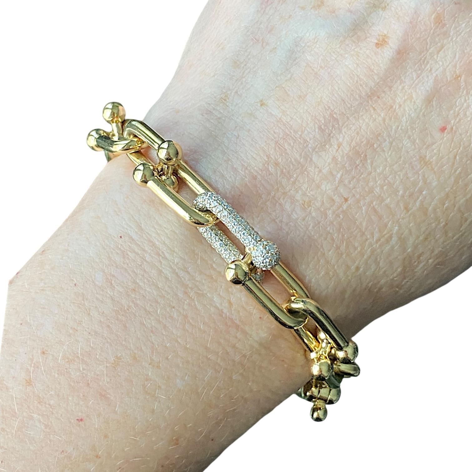 Women's Tiffany & Co. 18K Yellow Gold Diamond HardWear Large Links Bracelet