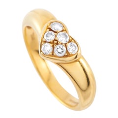 Tiffany 
Co. 18K Yellow Gold Diamond Heart Ring