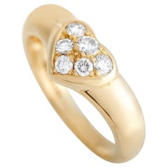 Tiffany & Co. 18K Yellow Gold Diamond Heart Ring