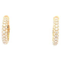 Tiffany & Co. 18K Yellow Gold Diamond Hoop Earrings