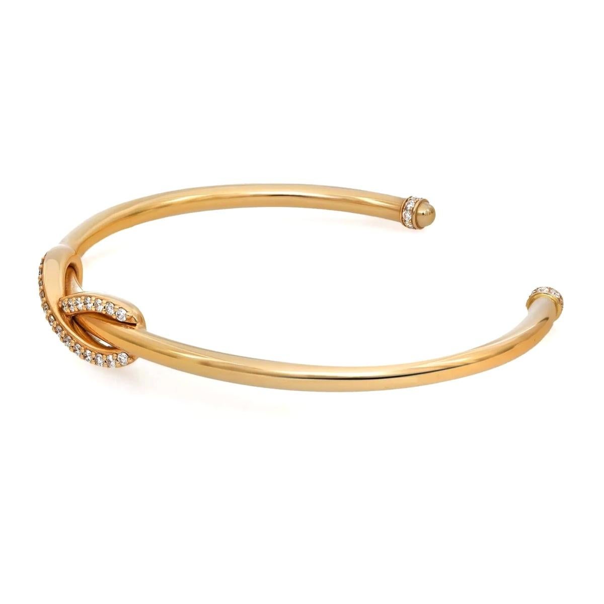 Bracciale Infinity con diamanti in oro giallo 18 carati TIFFANY & Co. In condizioni ottime in vendita a Los Angeles, CA