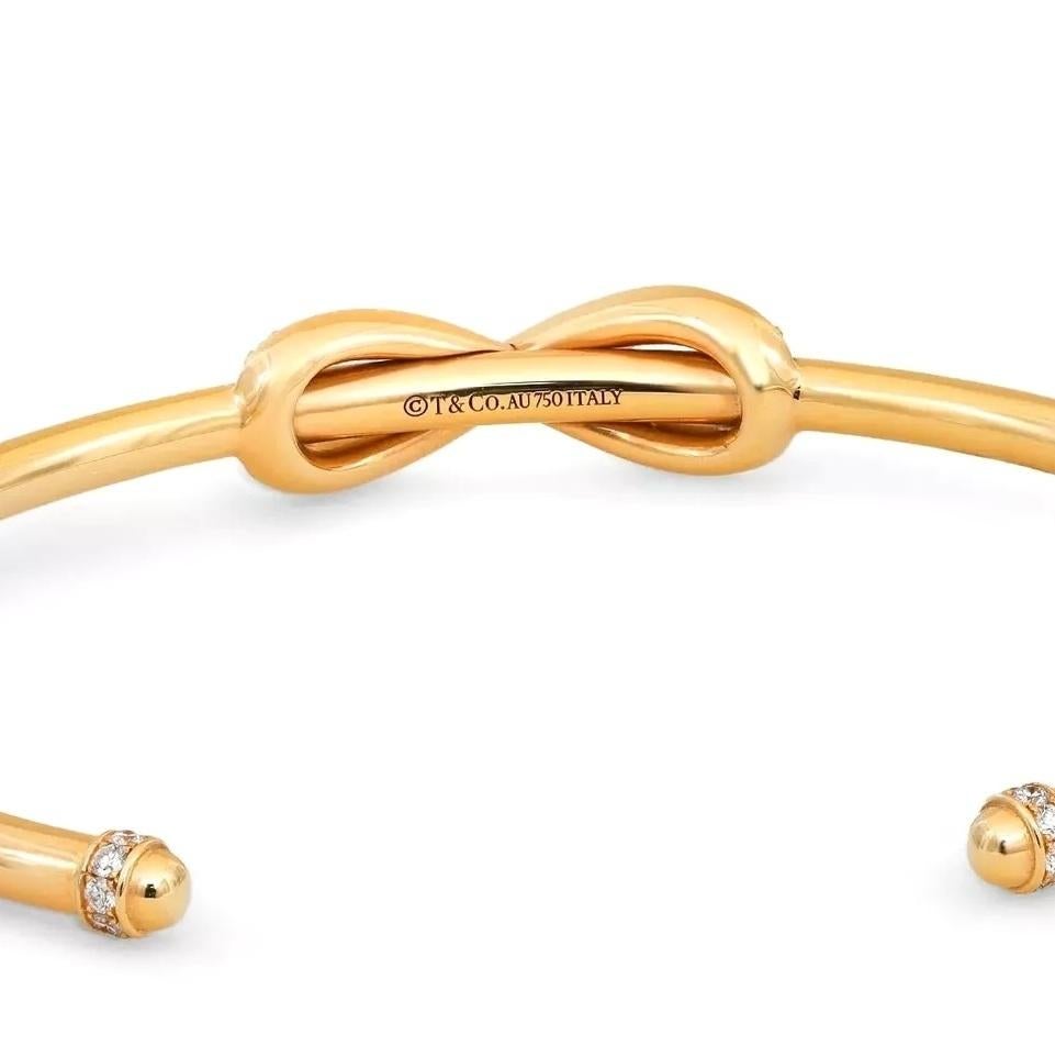 Bracciale Infinity con diamanti in oro giallo 18 carati TIFFANY & Co. in vendita 2