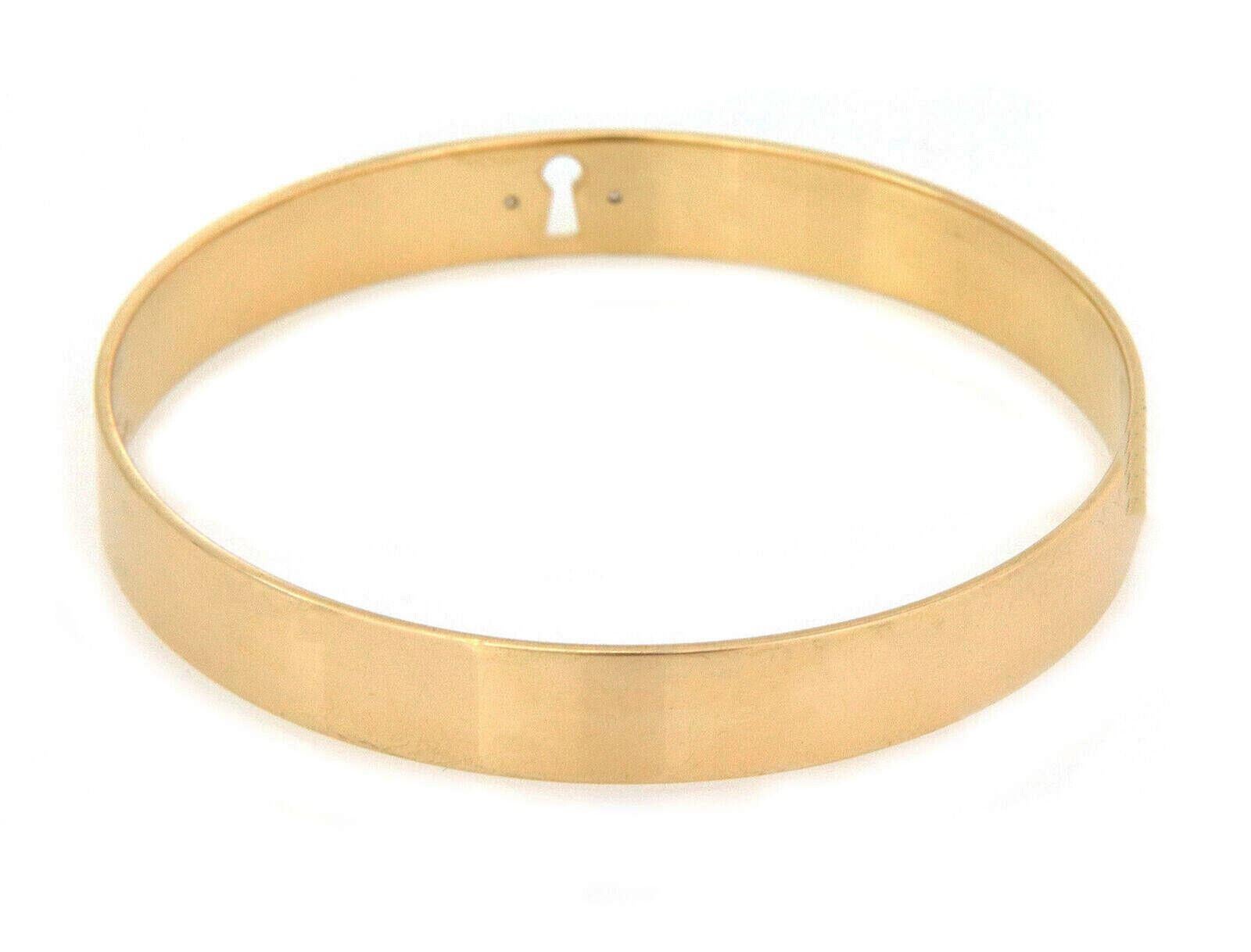 Tiffany & Co. 18 Karat Gelbgold Diamant-Schlüsselschloss-Armreif (Moderne) im Angebot