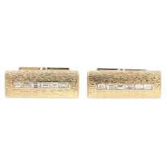 Tiffany & Co. Gemelli da uomo vintage in oro giallo 18 carati con diamanti