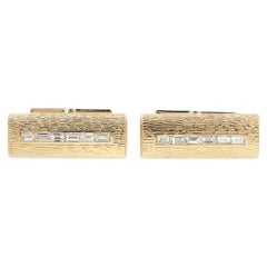 Tiffany & Co. 18K Yellow Gold Diamond Men's Cufflinks