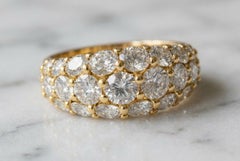 Tiffany & Co. 18K Yellow Gold Diamond Pavé Dome Ring