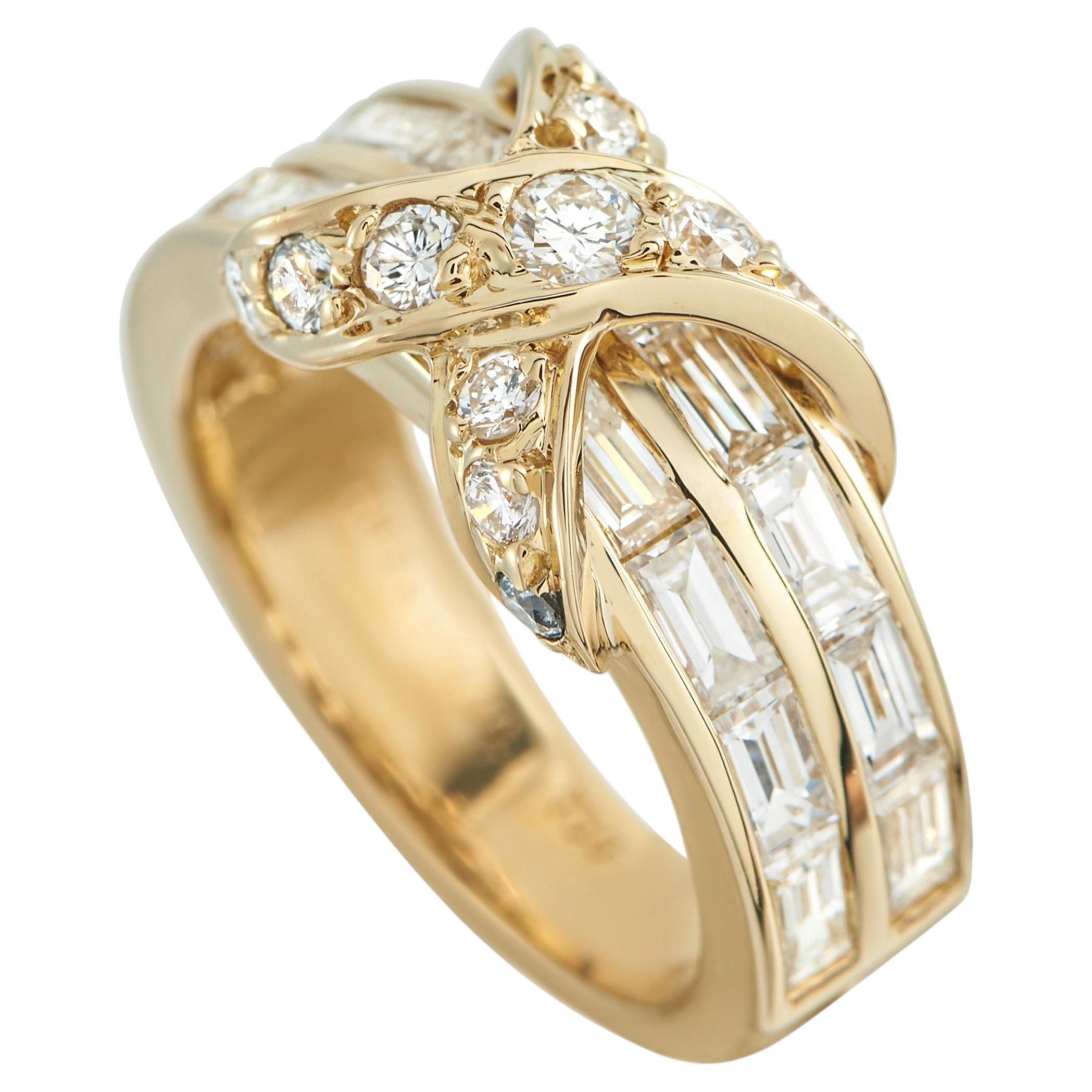 Tiffany & Co. Diamantring aus 18 Karat Gelbgold mit Diamanten