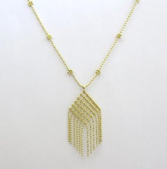 TIFFANY & Co. 18K Gold Fringe Pendant Necklace