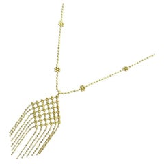 TIFFANY & Co. 18K Gold Fringe Pendant Necklace