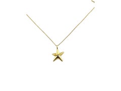 Tiffany & Co. 18K Yellow Gold Diamond Starfish Pendant Necklace #15432
