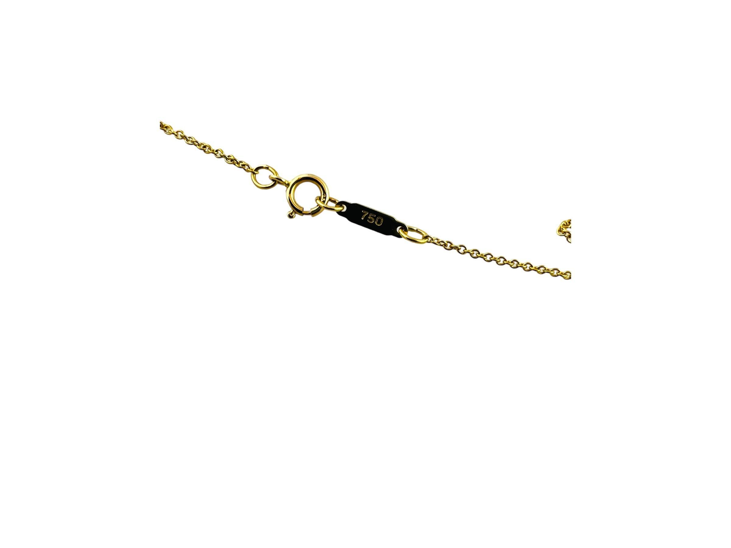 Tiffany & Co. 18K Yellow Gold Diamond Starfish Pendant Necklace #15432 In Good Condition In Washington Depot, CT