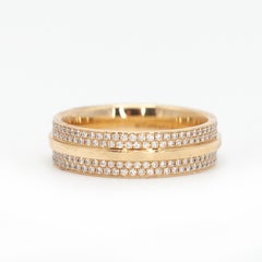 Tiffany & Co. 18K Yellow Gold Diamond T-Motif Eternity Band Ring
