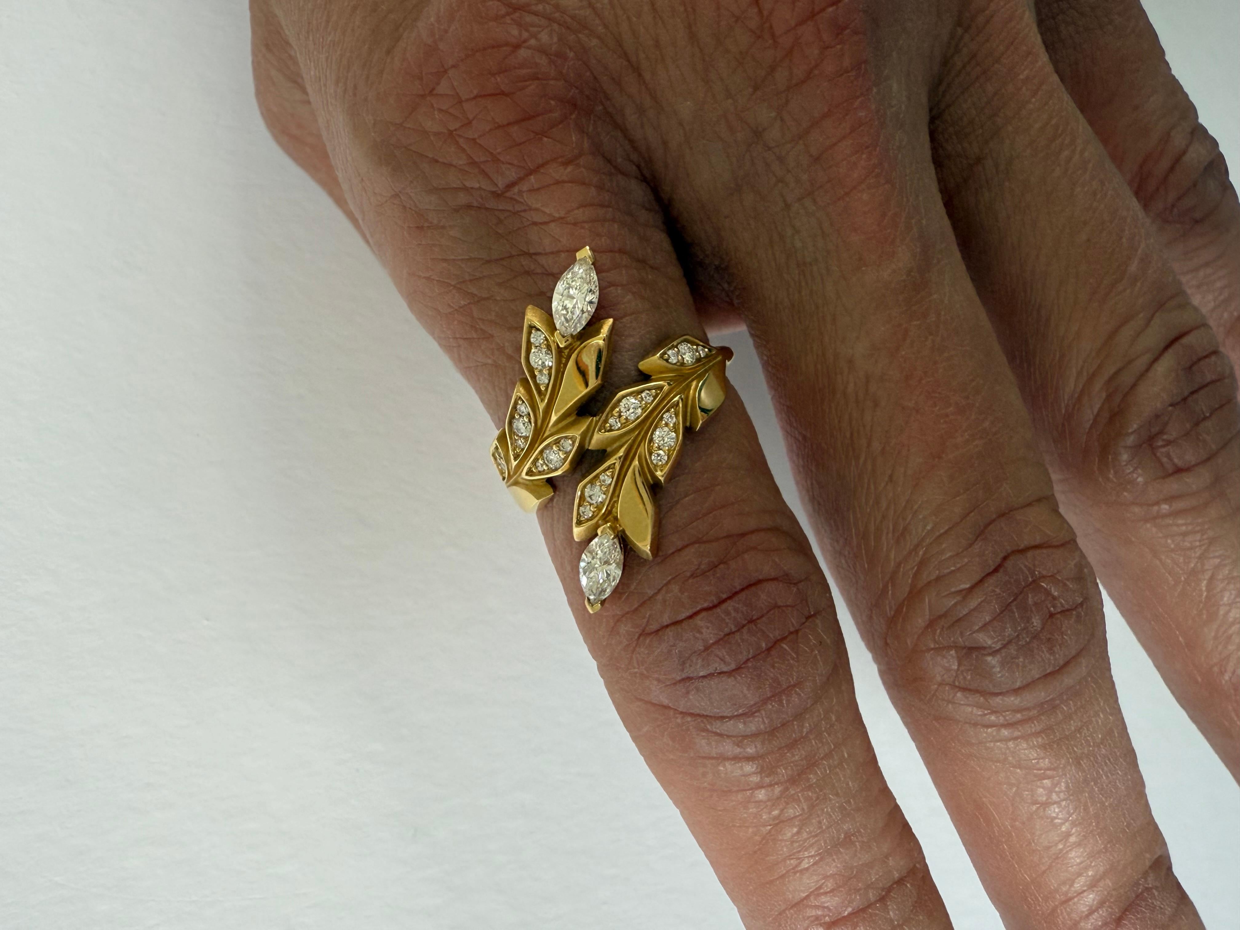 Tiffany & Co Anillo de oro amarillo de 18 quilates con diamantes Victoria Co. en venta 2