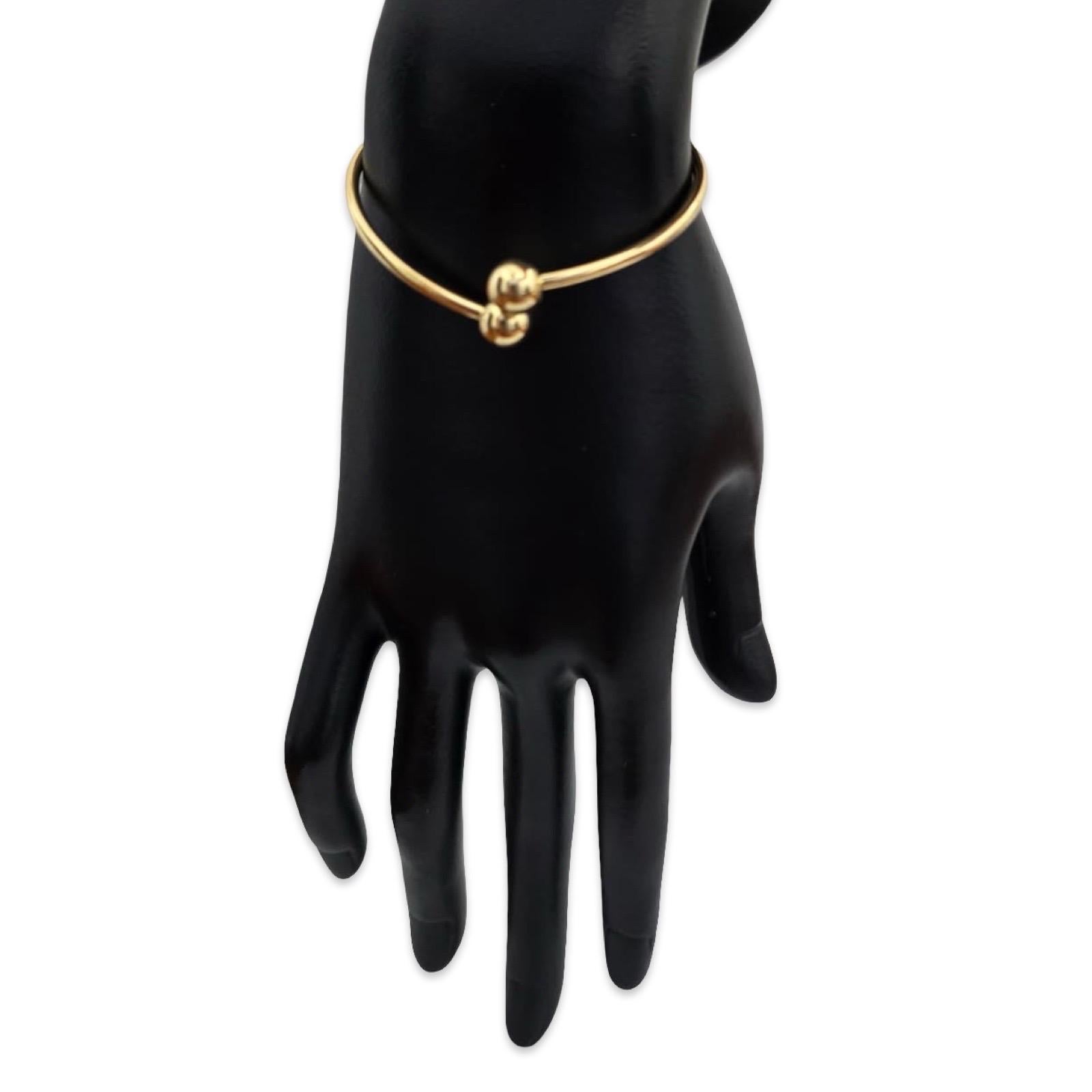 Tiffany & Co. Bracciale a filo a doppia sfera in oro giallo 18 carati In condizioni ottime in vendita a Miami, FL