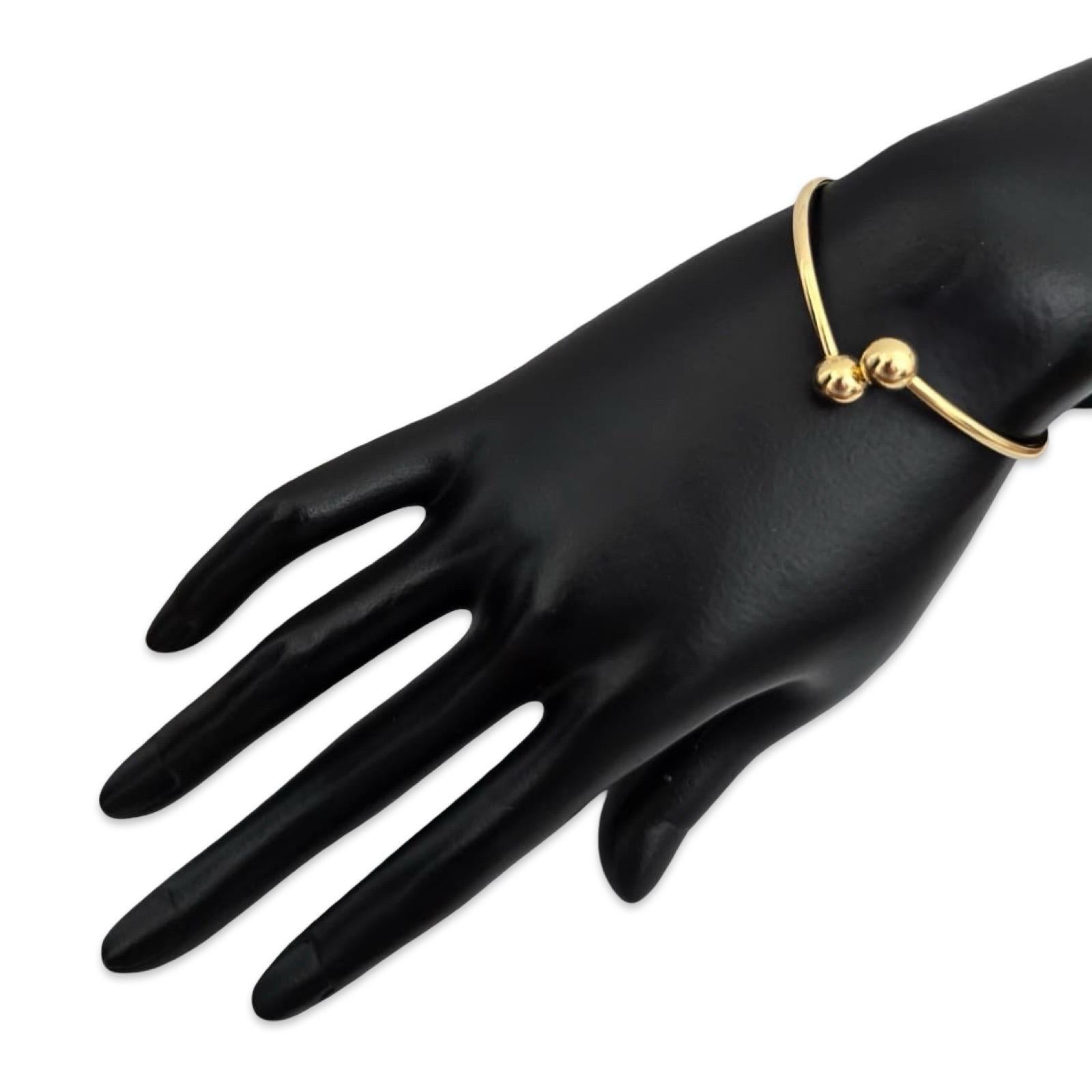 Donna Tiffany & Co. Bracciale a filo a doppia sfera in oro giallo 18 carati in vendita