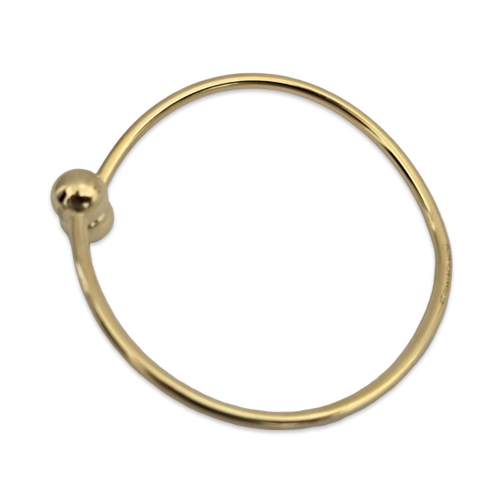 Tiffany & Co. Bracciale a filo a doppia sfera in oro giallo 18 carati in vendita 1