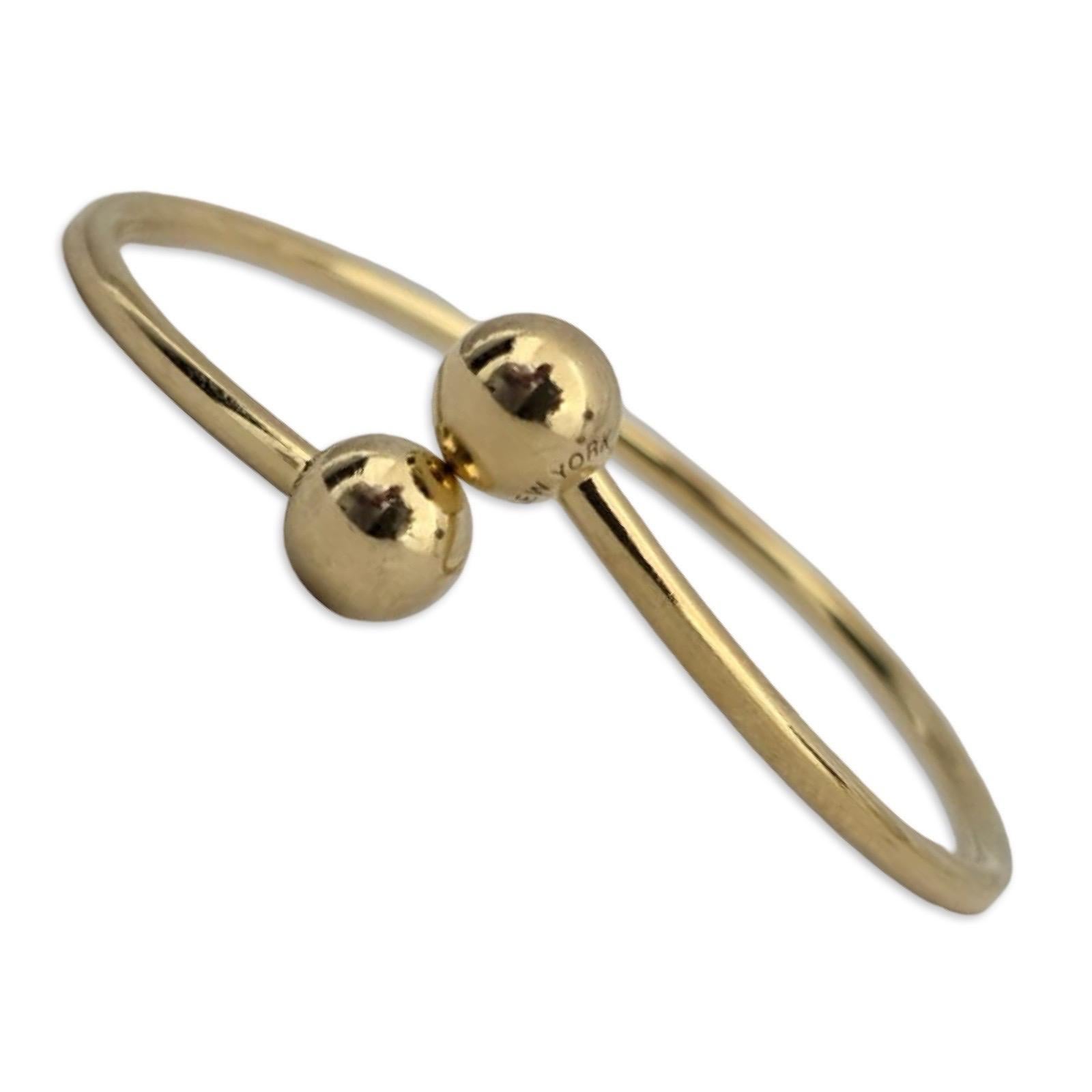 Tiffany & Co. Bracciale a filo a doppia sfera in oro giallo 18 carati in vendita 2