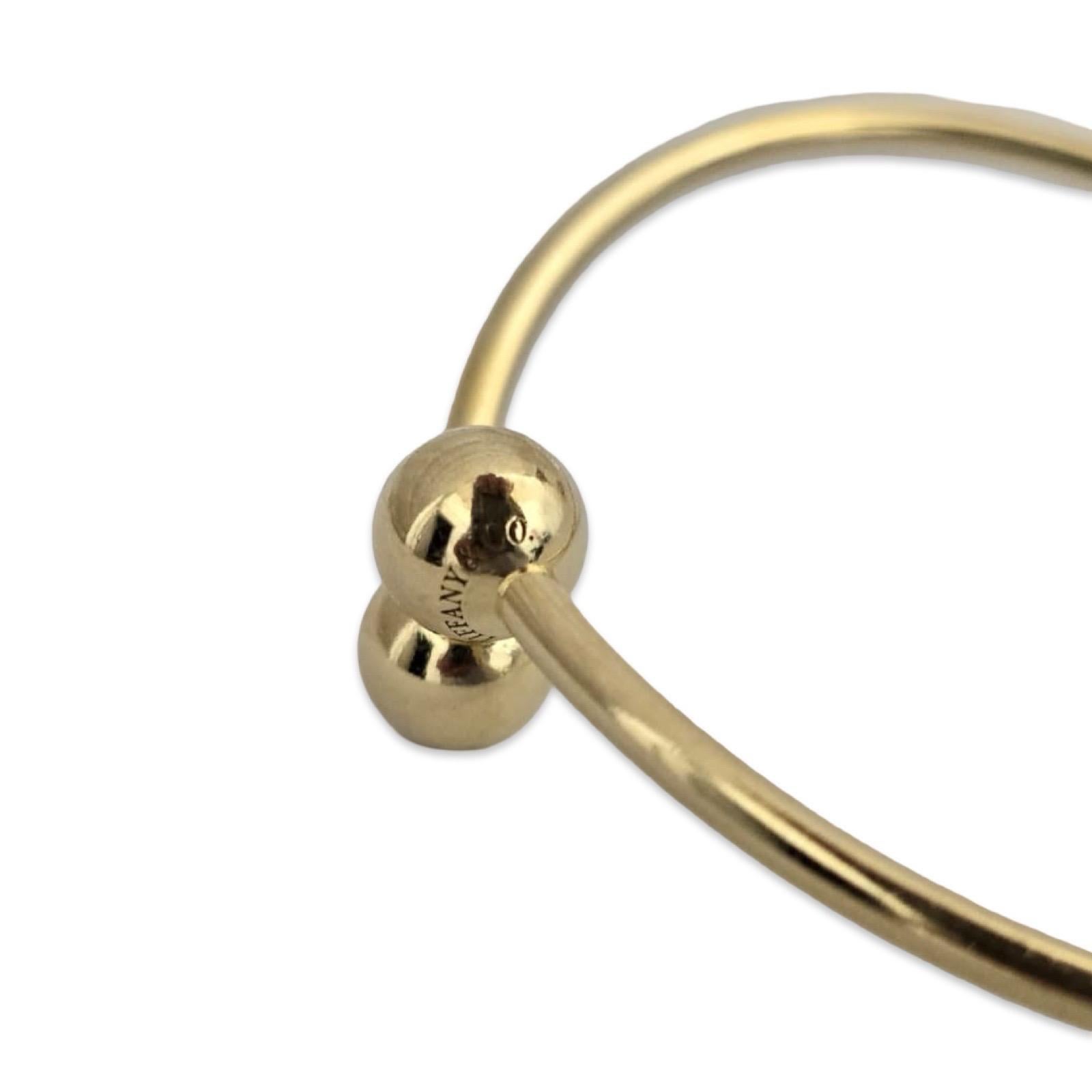 Tiffany & Co. Bracciale a filo a doppia sfera in oro giallo 18 carati in vendita 3
