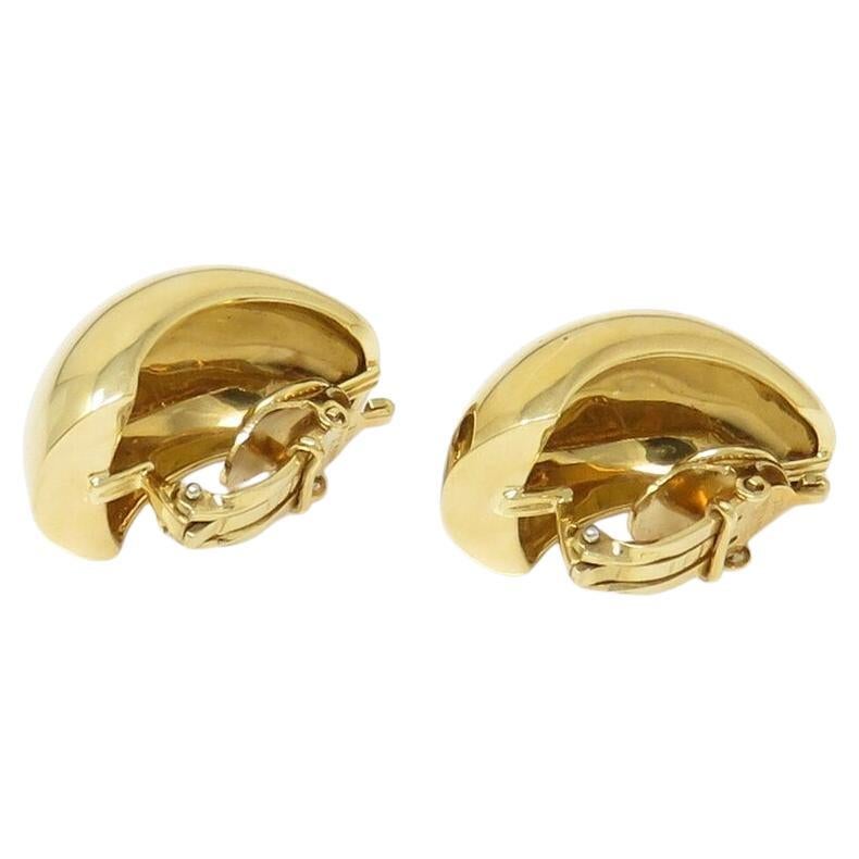 Contemporary TIFFANY & Co. 18k Yellow Gold Earrings For Sale